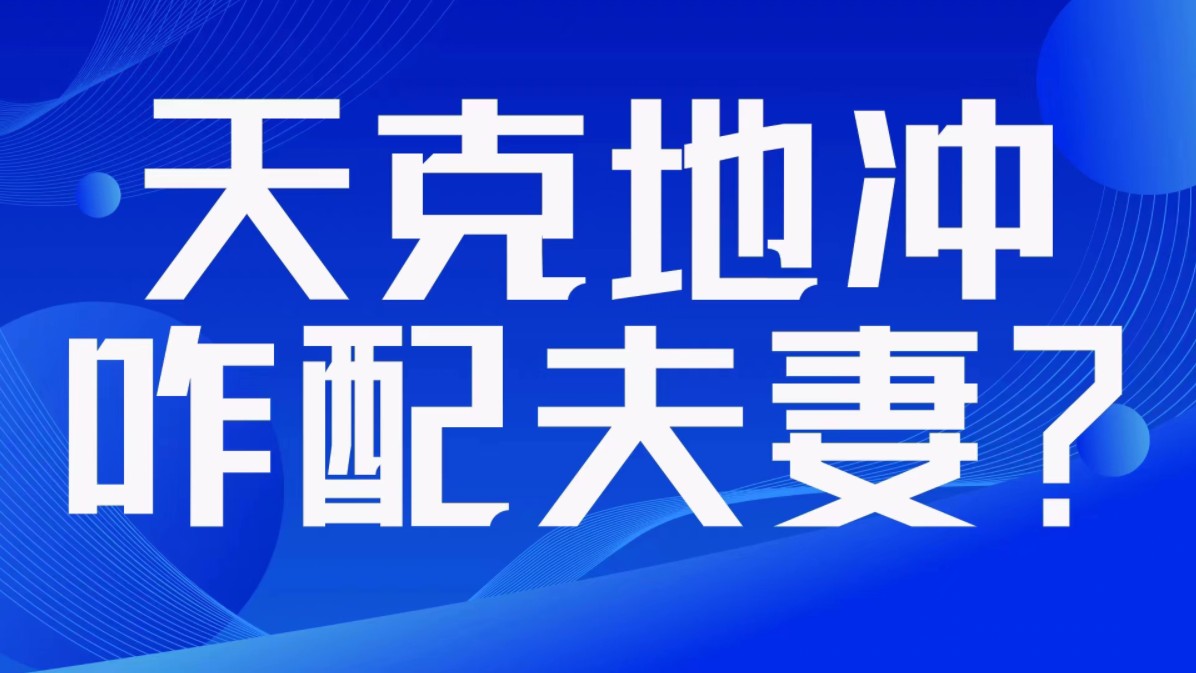 天克地冲,咋配夫妻?天克地冲,能配夫妻吗?善慧咨询道家命理新解释,通俗易懂,形象生动哔哩哔哩bilibili