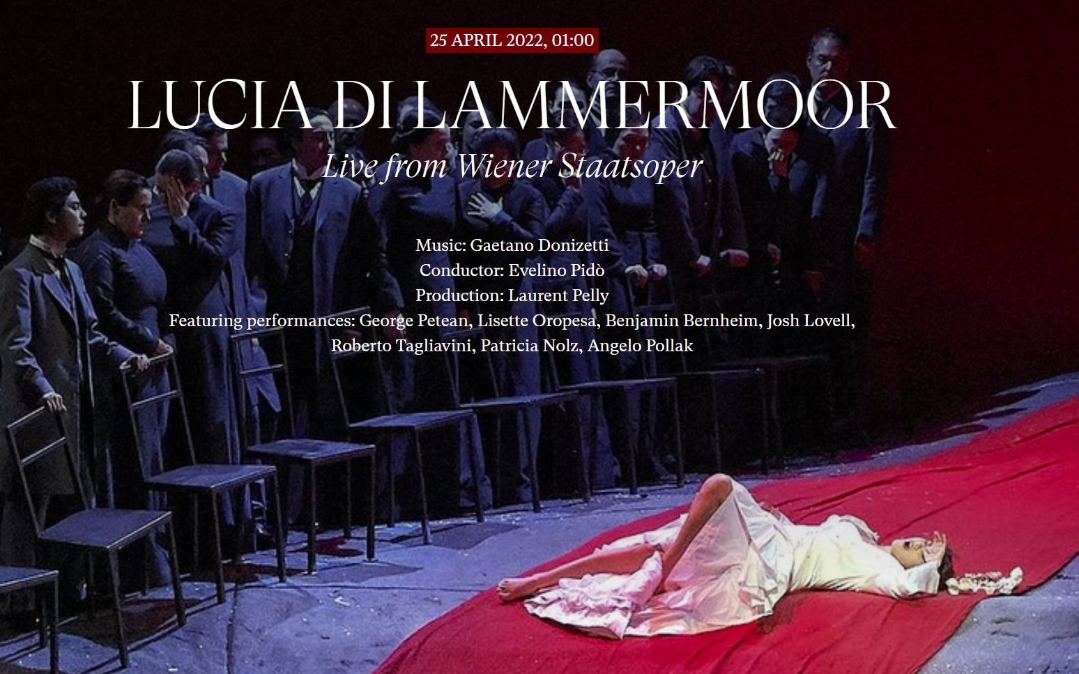 [图]多尼采蒂《拉美莫尔的露琪亚》Donizetti: Lucia di Lammermoor 2022.04.24维也纳国家歌剧院 中意文字幕