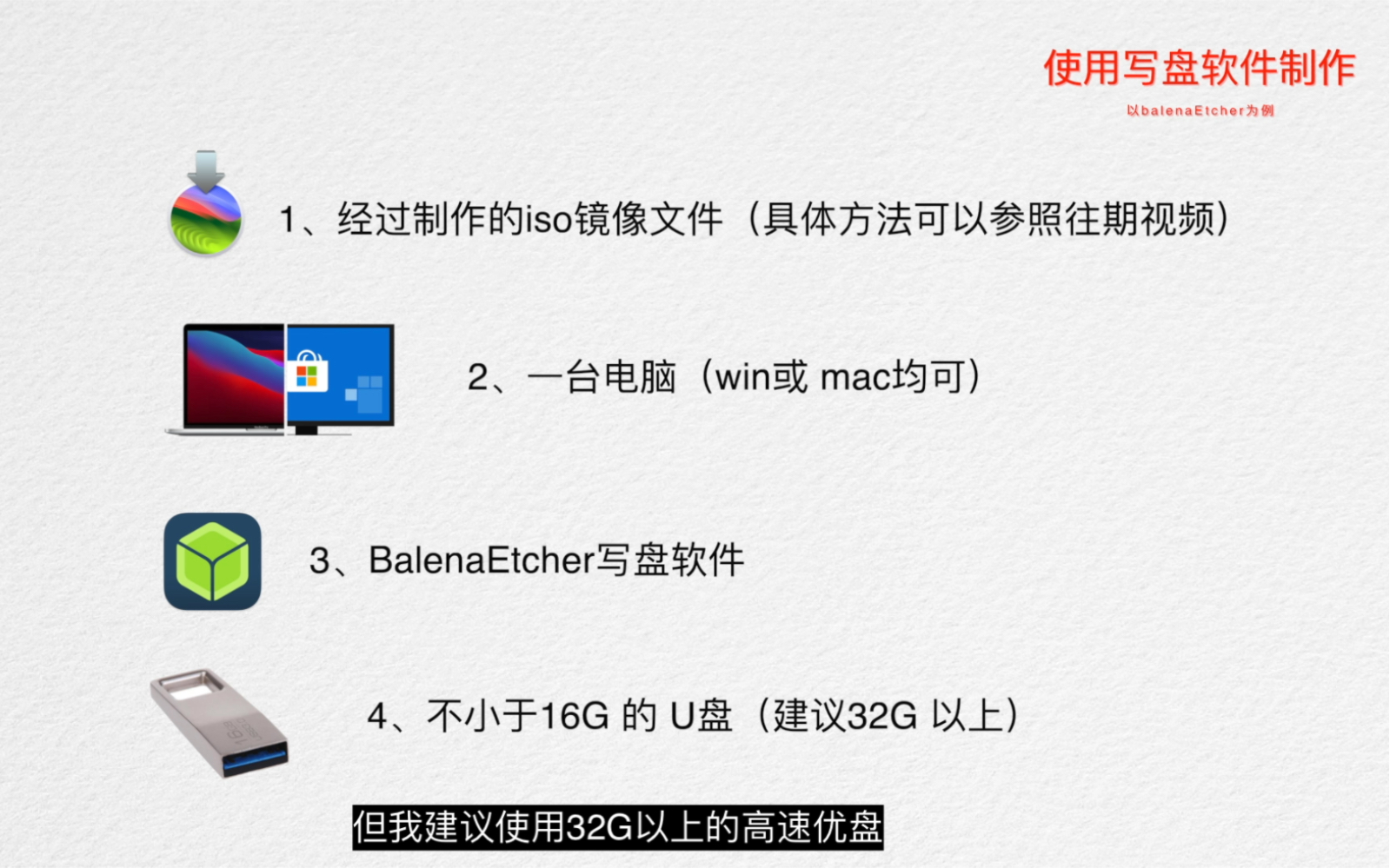 利用写盘软件balena Etcher或代码制作mac IS 14 sonoma系统安装U盘哔哩哔哩bilibili