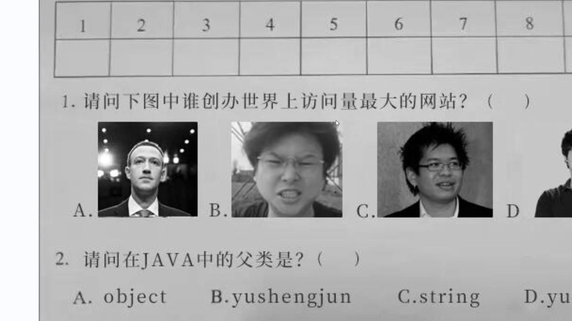 某大学考试题,下图中谁创办世界访问量最大的网站哔哩哔哩bilibili