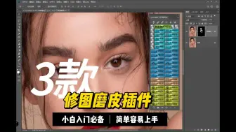 Download Video: PS磨皮插件DR5安装使用教程，2024新版一键精修调色磨皮美白皮肤，影楼修图，人像修图