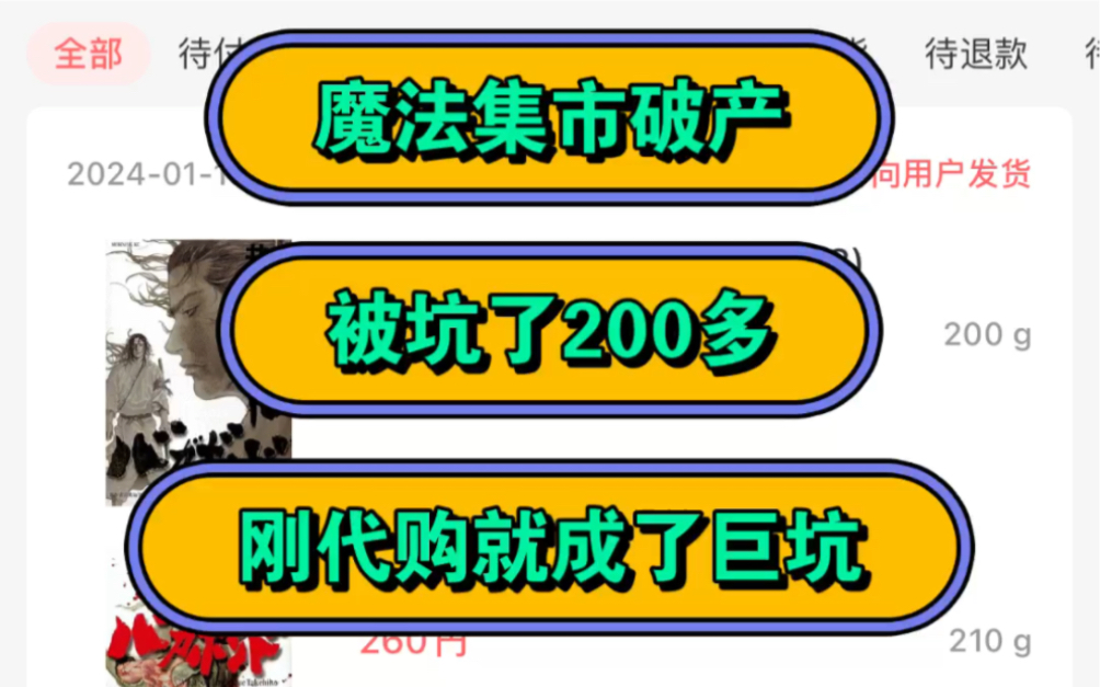 魔法集市日本海淘彻底凉凉,刚代购就成了巨坑,200多打水漂哔哩哔哩bilibili