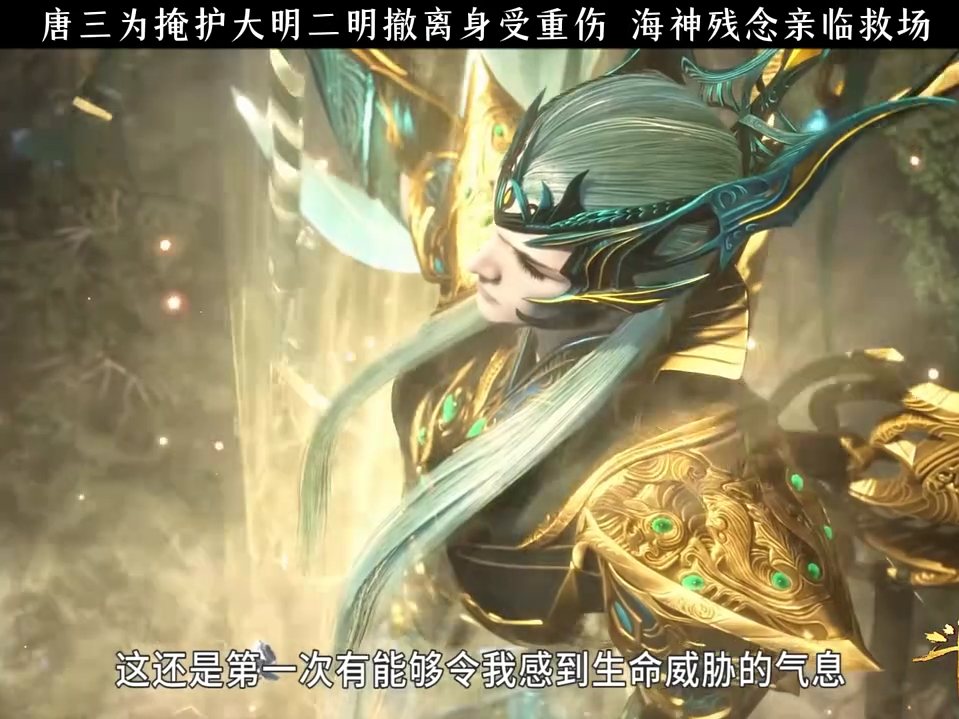 唐三为掩护大明二明撤离身受重伤 海神神念亲临救场