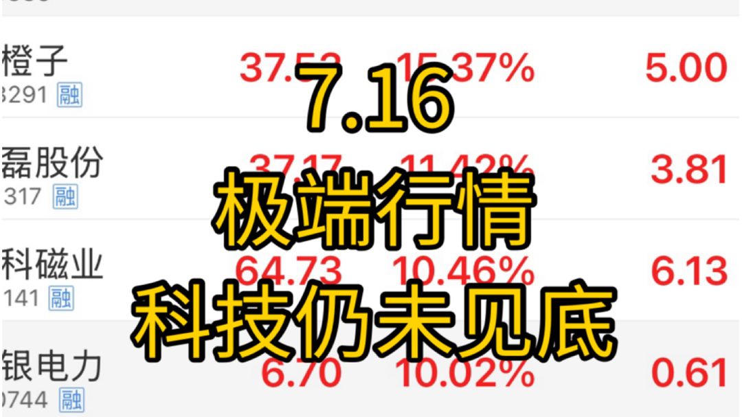 存储再度崩盘，龙头二连地板！日内波动巨大，来回收割，千万不要去追！科技目前仍未见底，继续保持谨慎。