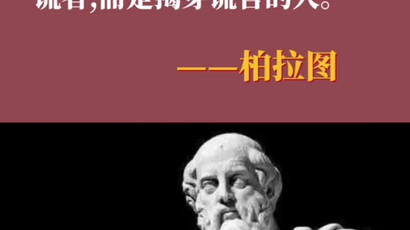 柏拉图:在一个由骗子和傻子组成的社会中,人们痛恨的并不是说谎者,而是揭穿谎言的人.哔哩哔哩bilibili