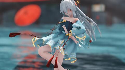 【弱音/mmd】陷入人间沼泽,仿若你眸中月色