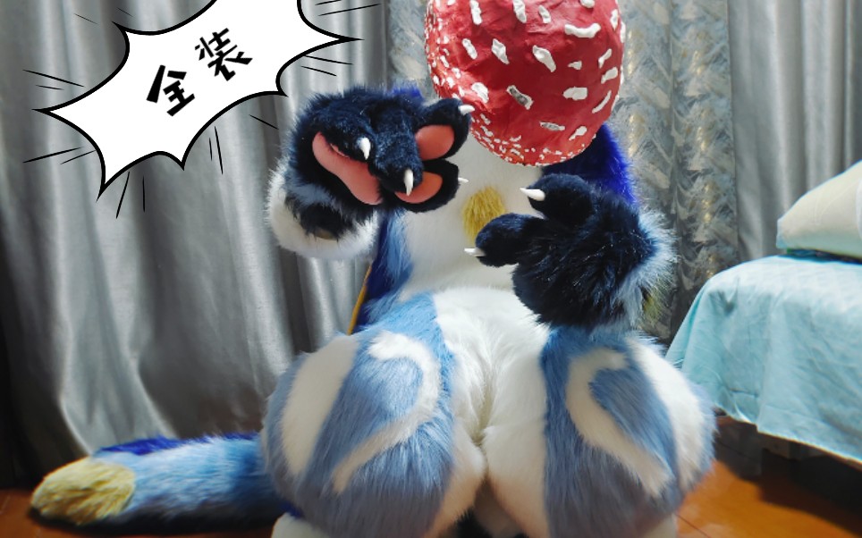 【fursuit】兽装全装身子展示!被蘑菇寄生的龙犬!