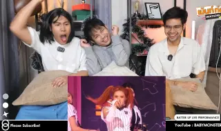 Download Video: 给最左边泰国小哥狠狠赞了！反应好有趣！！三小哥看BABYMONSTER Reaction BATTER UP (School Ver.) 表演舞台