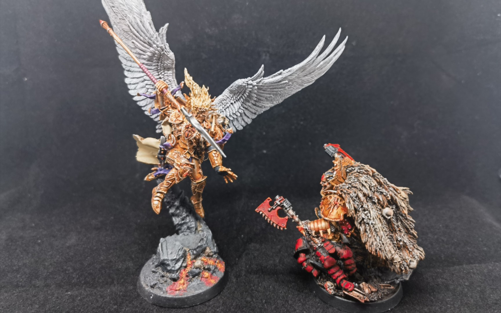 【手办王/战锤30k/涂装】二人转 — 荷鲁斯之乱 圣吉利斯 vs 安格隆