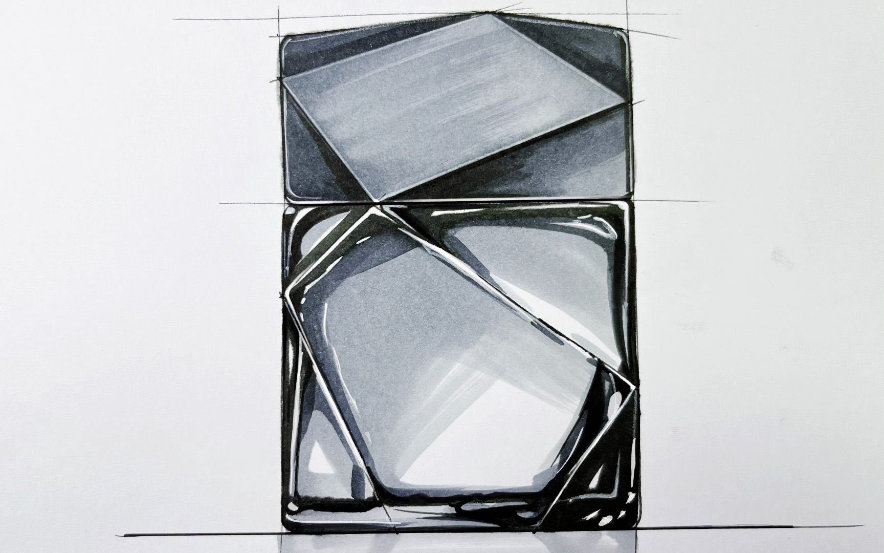 马克笔材质笔触工业设计产品设计考研手绘远川绘