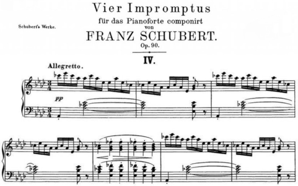 [图]Vier Impromptus für das Pianoforte componirt von FRANZ SCHUBERT Op.90 IV