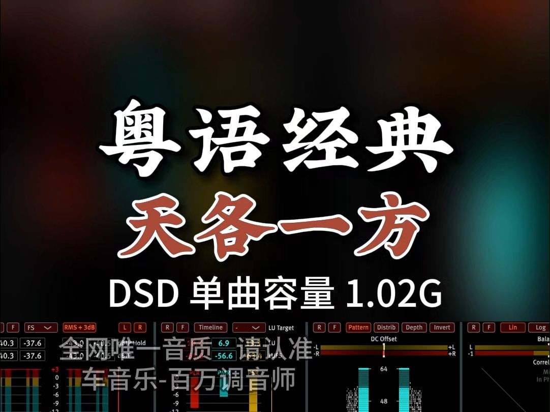 粤语经典,优美动听!《天各一方》DSD完整版1.02G,百万调音师专业录音棚制作,顶级hifi无损音质哔哩哔哩bilibili