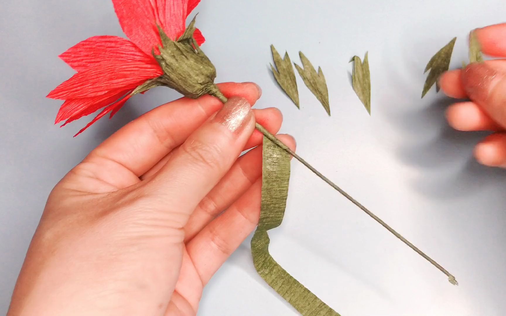 一看就会的格桑花!#皱纹纸手工