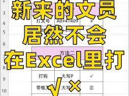 Download Video: 学会了！原来Excel里是这样打钩打叉的！