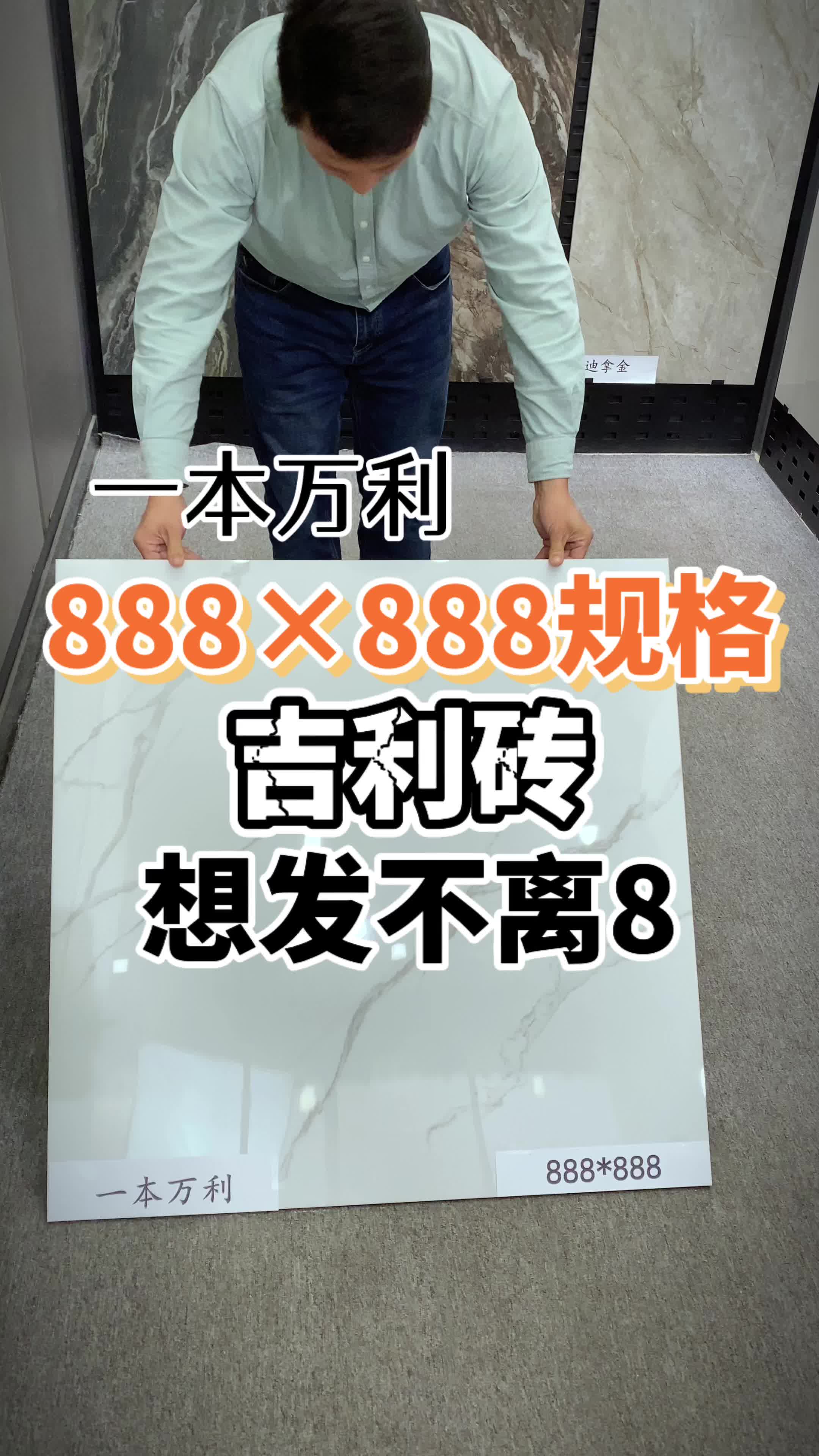 一款自带风水的瓷砖888*888mm尺寸吉利砖,寓意财至、登科、进宝、兴旺、财德、宝库、六合、迎福.哔哩哔哩bilibili