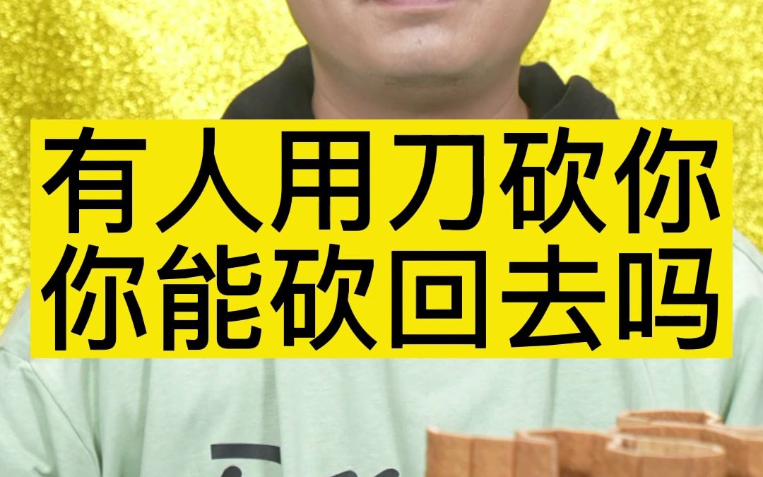 有人用刀砍你,你能砍回去吗哔哩哔哩bilibili