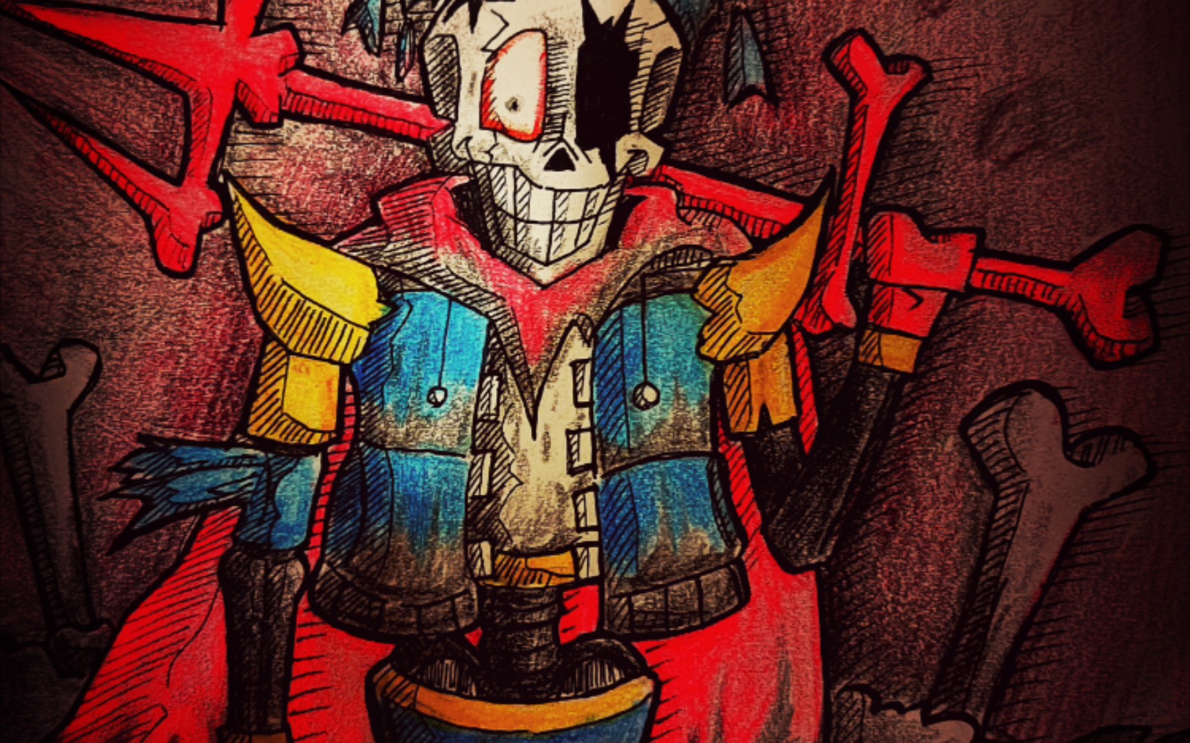 尘埃的怒号 papyrus绘画!