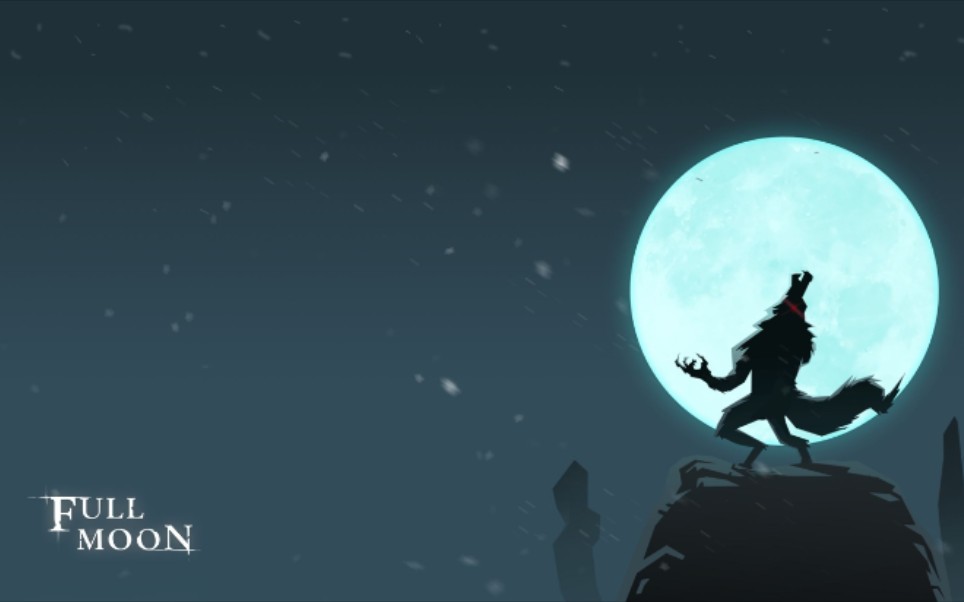 月圆之夜生气的狼人