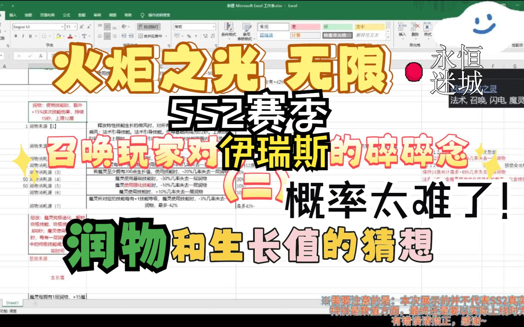 火炬之光无限 SS2伊瑞斯已知详细解析(二),润物与生长值的猜想~