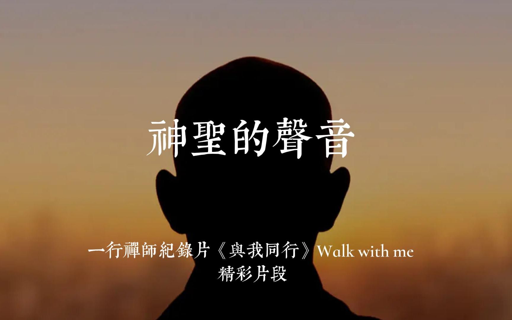 神圣的声音|一行禅师纪录片《与我同行》Walk With Me哔哩哔哩bilibili