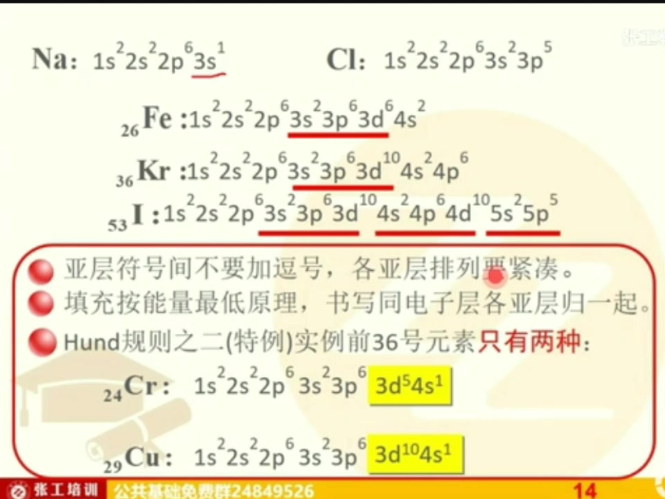 【普通化学】原子核外电子排布两种表示方法:电子排布式、轨道式哔哩哔哩bilibili