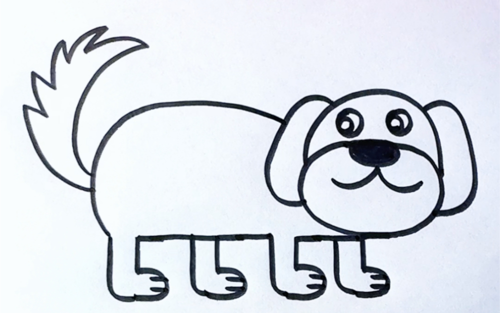 狗的简单画法怎么画图片