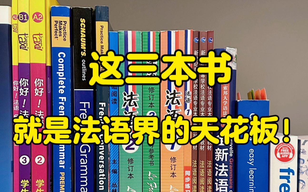 我宣布:这三本书就是自学法语的神!真的yyds!哔哩哔哩bilibili