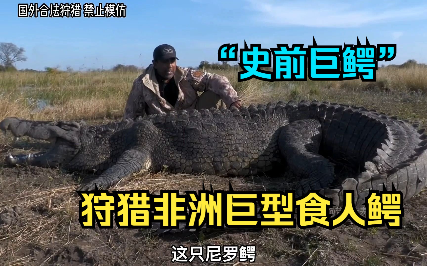 实拍:猎人狩猎非洲巨型食人鳄
