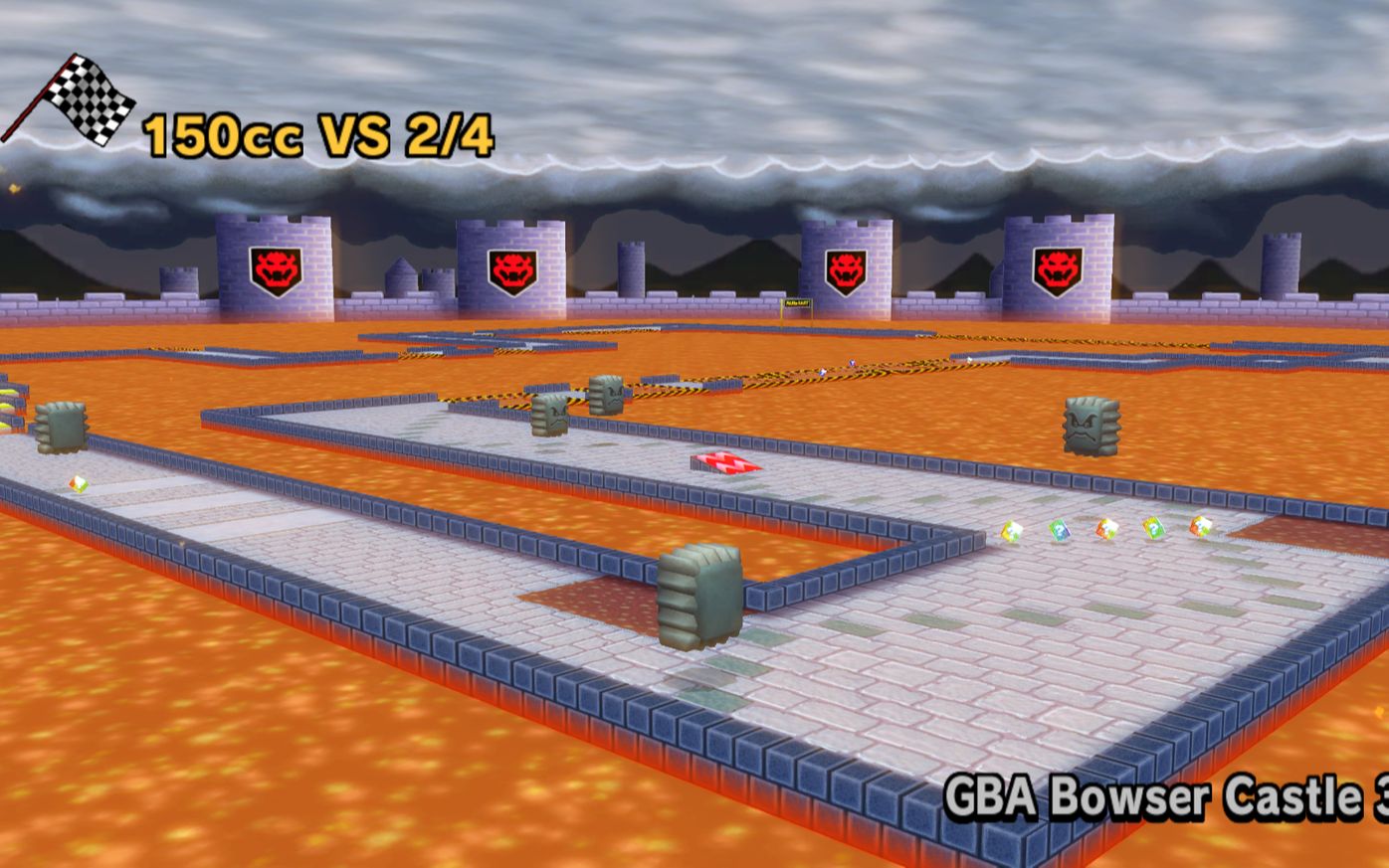 马里奥赛车超级巡回赛 gba库巴城堡3对比(gba&wii)