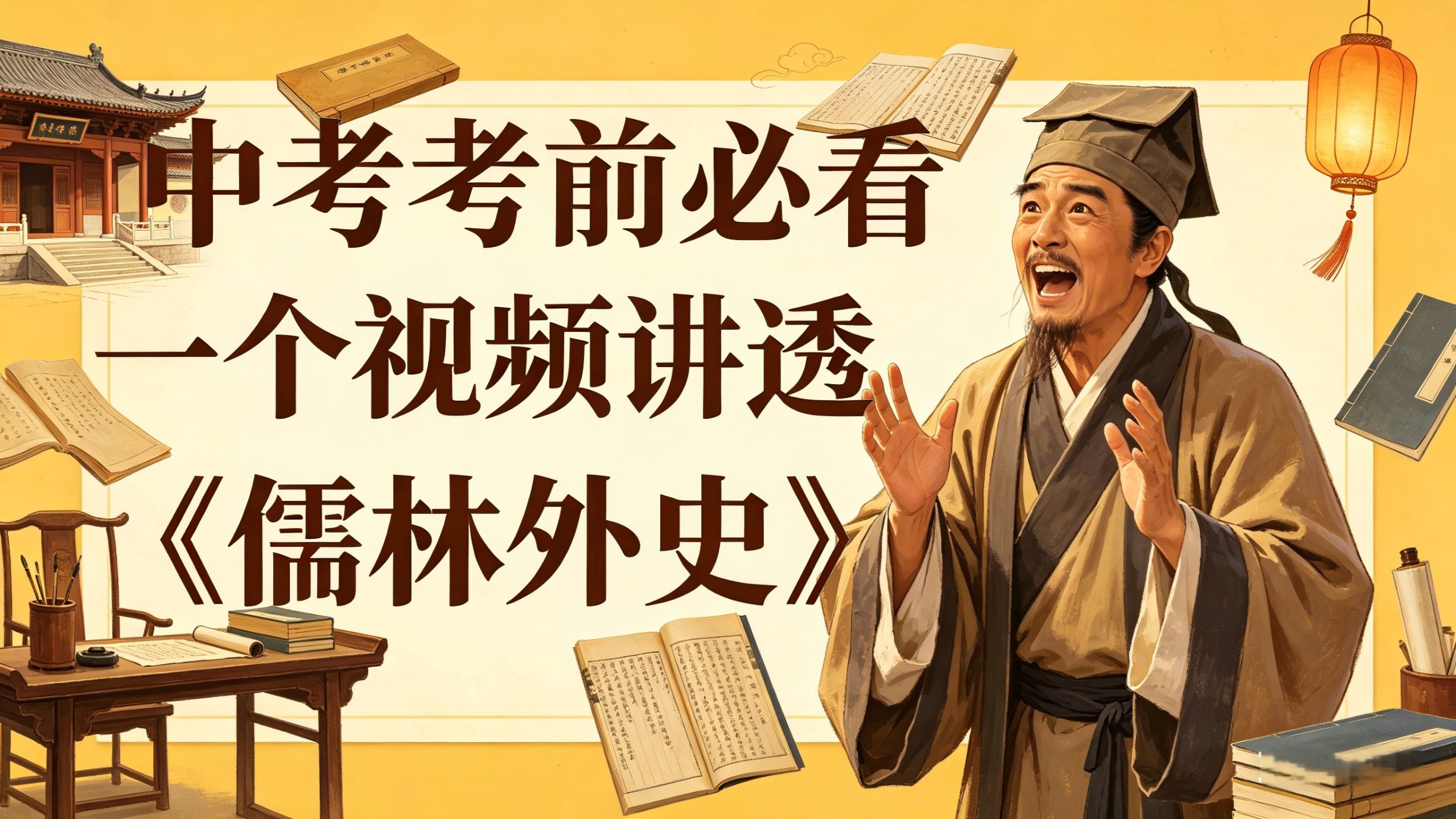 2026中考考前必看，一个视频讲透《儒林外史》