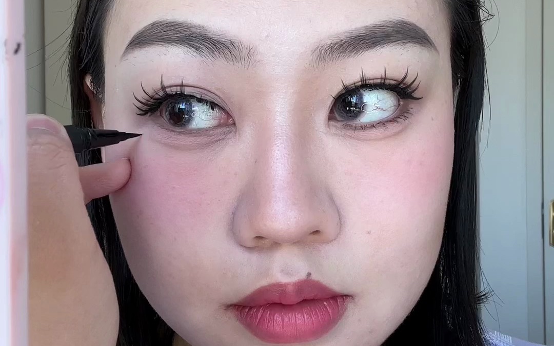 圆脸妆容|肉肉脸也可以网感