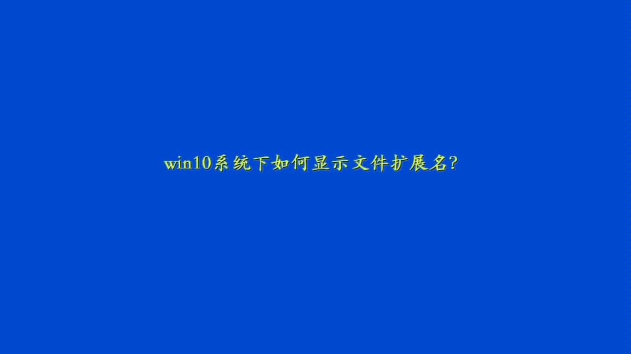 Windows10系统如何改文件的类型?哔哩哔哩bilibili