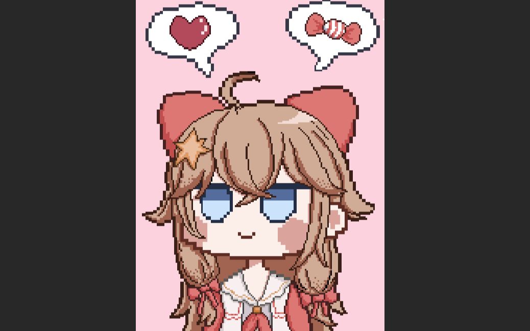 asoul嘉然画一只像素小嘉然