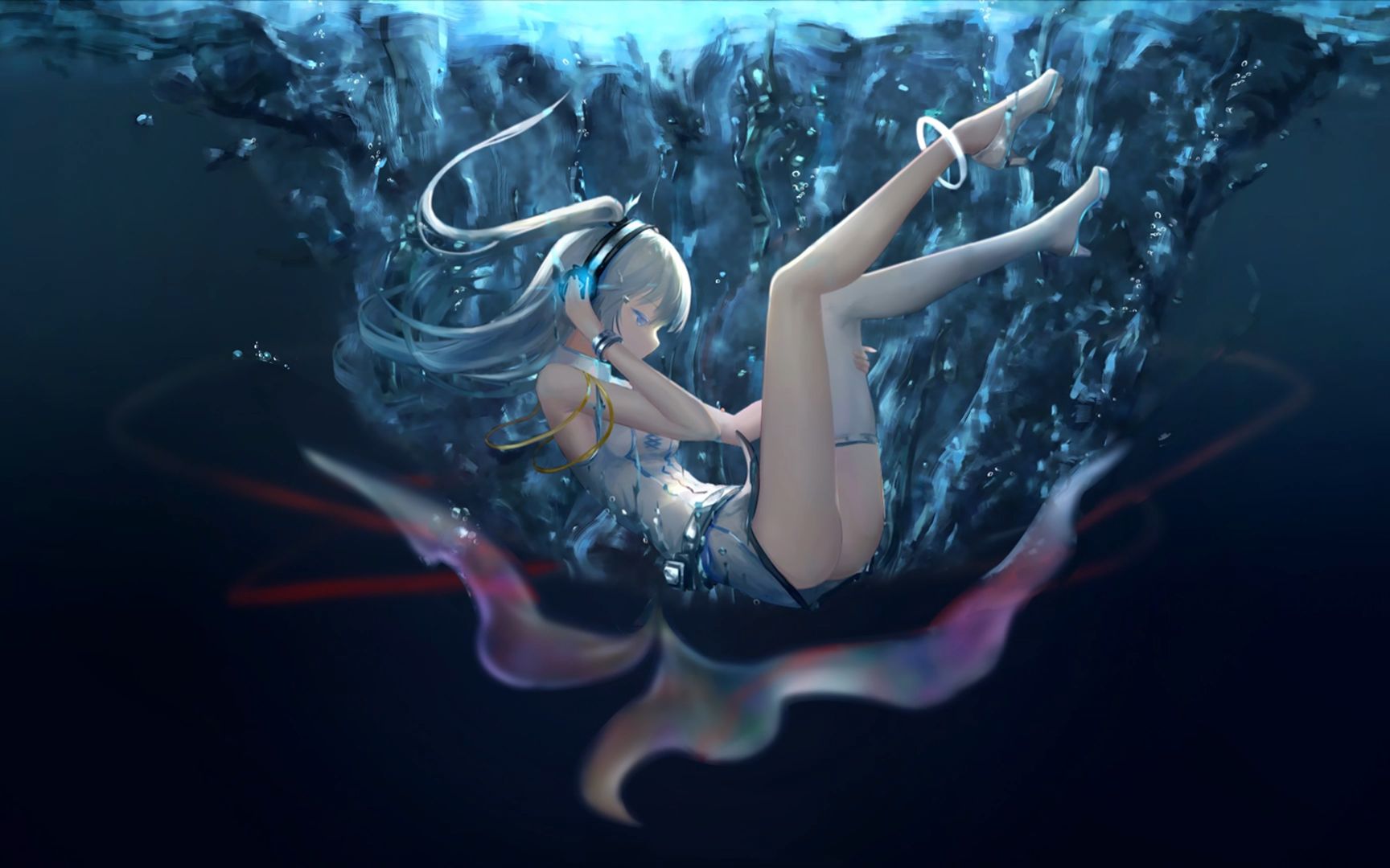 初音溺水图片