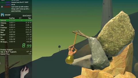 Getting Over It Any% World Record In 0:00:128 