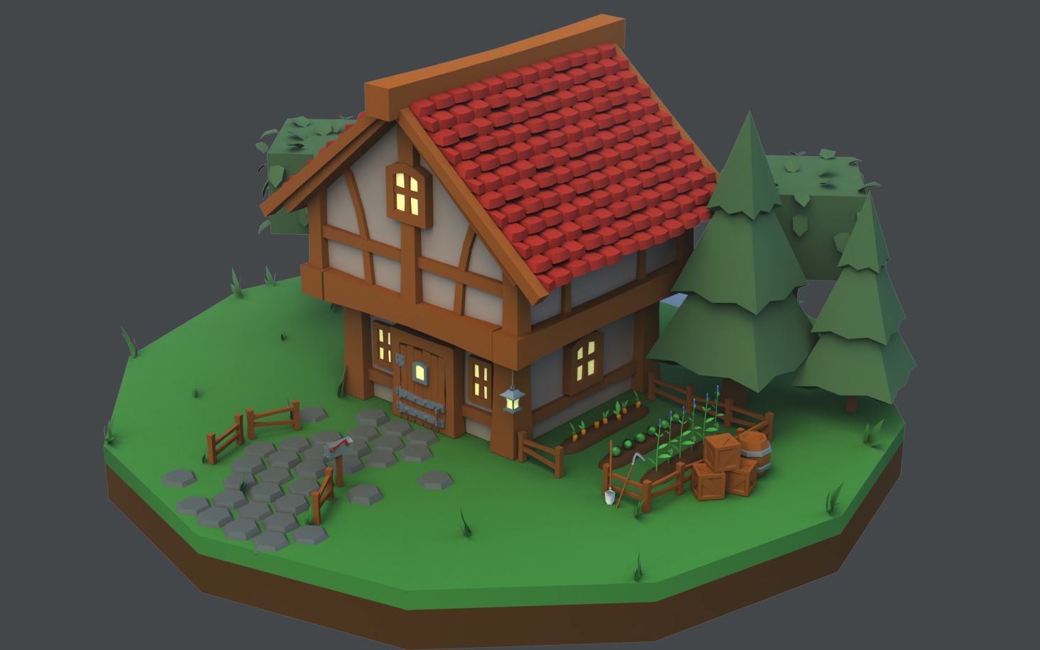 maya制作【3d场景搭建,渲染全流程】3d小场景零基础建模,阿诺德渲染