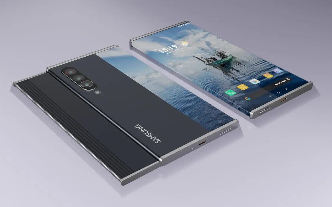 三星 galaxy z slide 5g 概念机:卷曲屏较折叠屏有体积重量优势