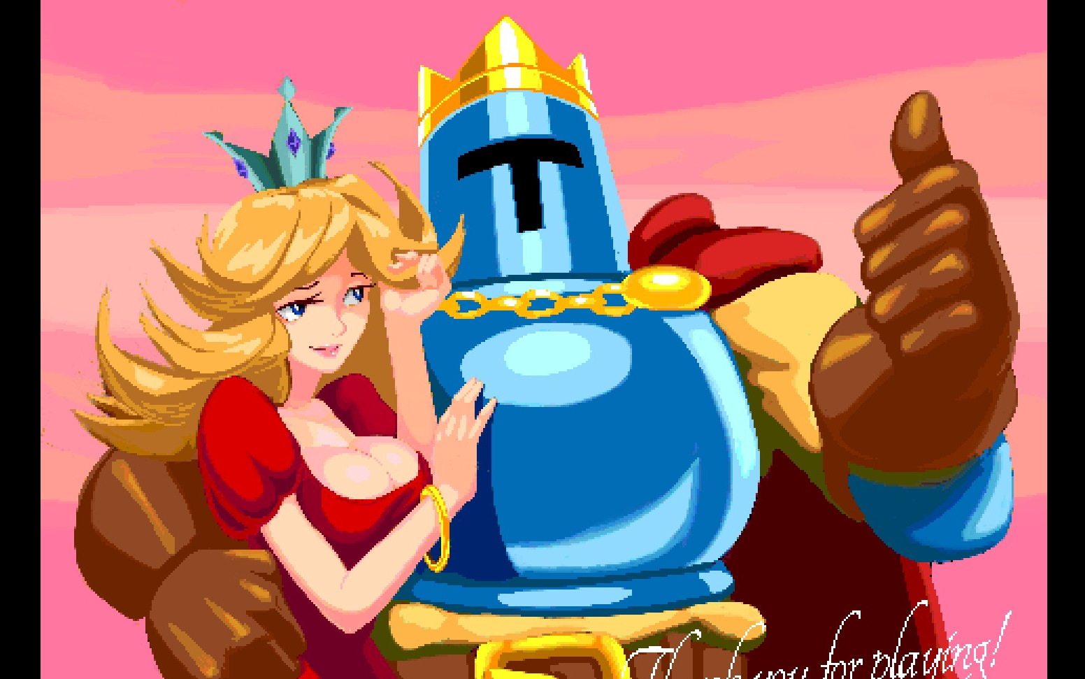 jumpking看了一眼公主就满足的回了家