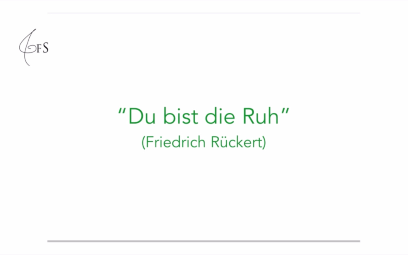 [图]Du bist die ruh model reading 你是安宁 范读