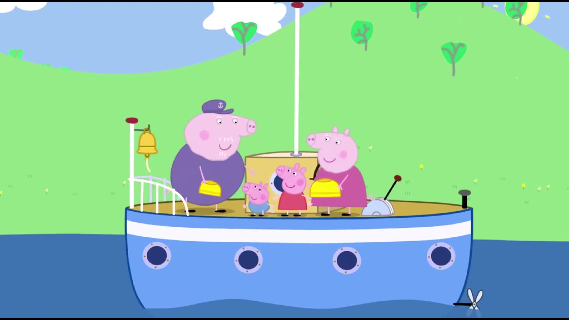 小猪佩奇波利去游船图片