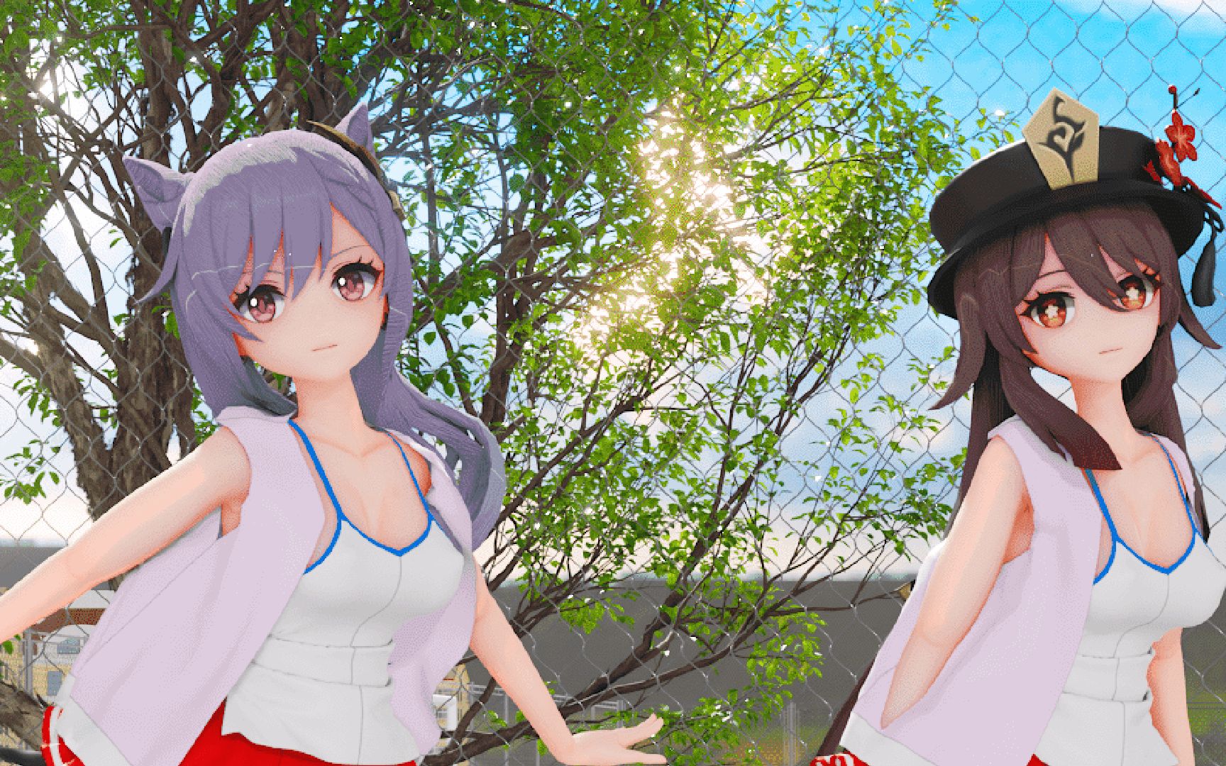 [图]MMD Genshin Impact - Hu tao - Keqing - Lumine - Catallena - Nincha Studio