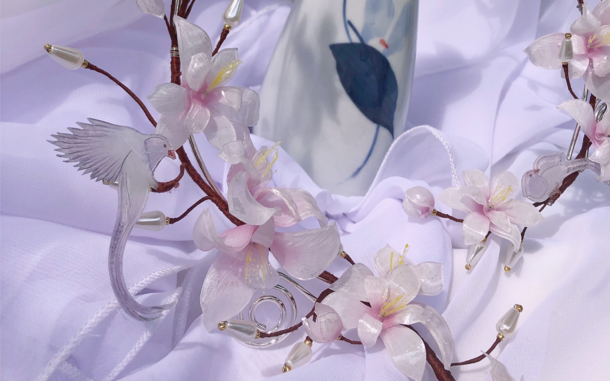 热缩片diy原创 璎珞 发簪 cos古风古装汉服【鹊相玉兰】