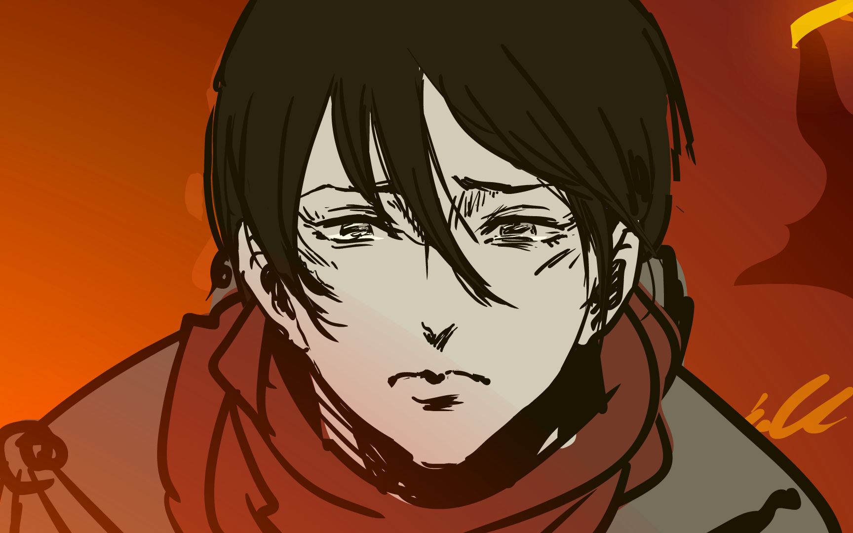 手绘动画巨人最终季努力还原漫画中可爱温柔的三笠