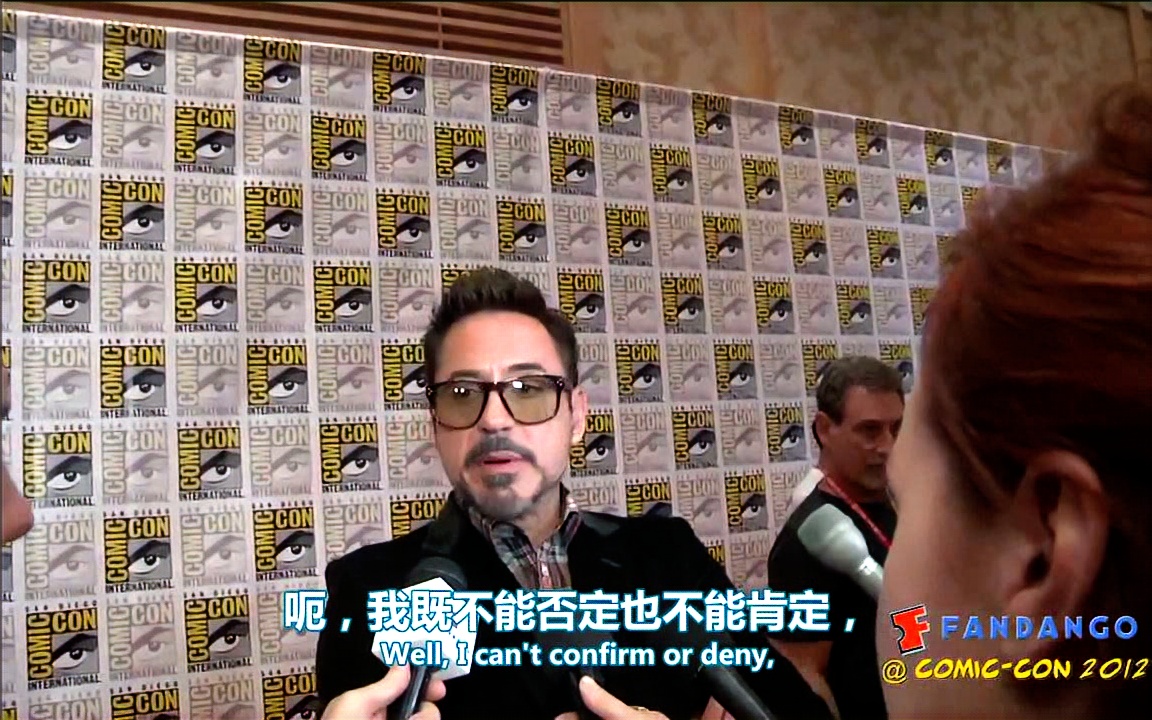 小罗伯特唐尼2012年在SDCC接受采访谈钢铁侠3(Comic Con)【RDJ增高帅富翻译组】哔哩哔哩bilibili