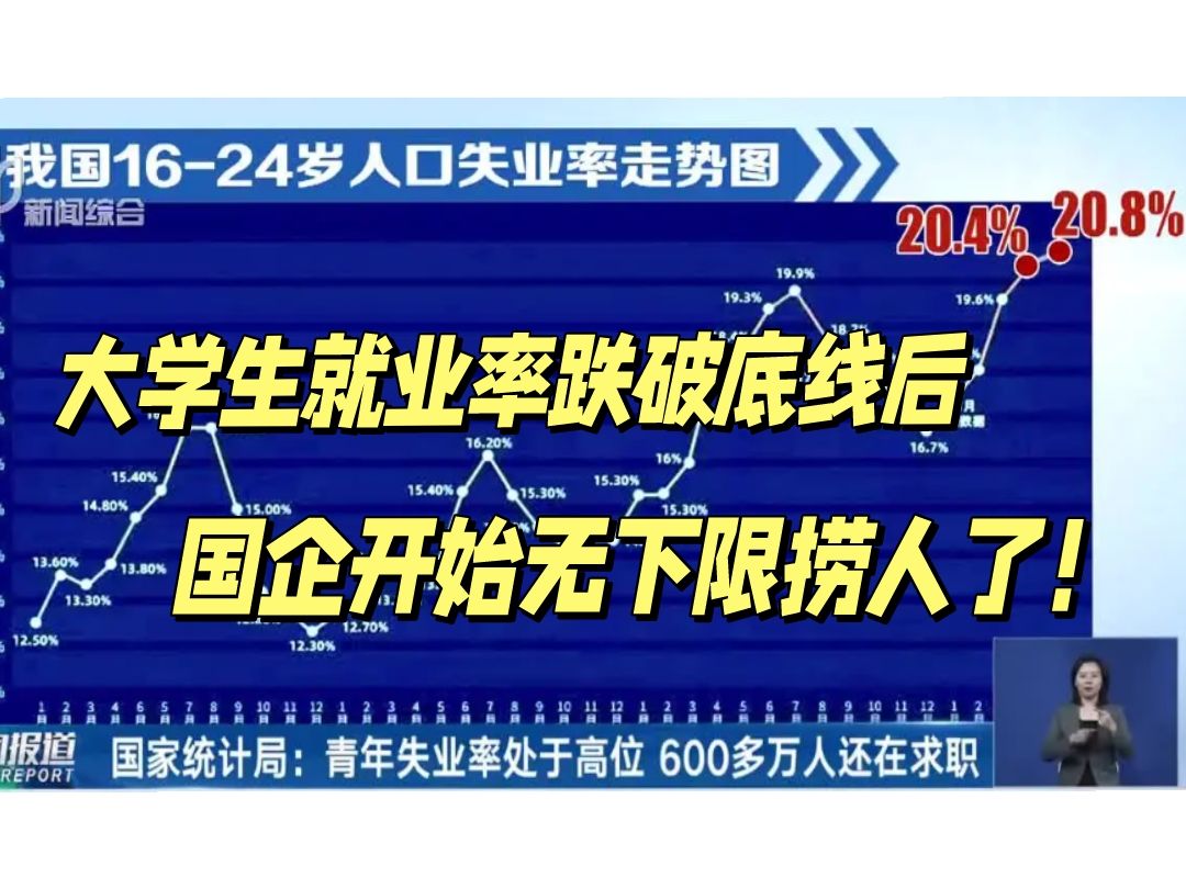 为解决大学生就业问题,国企秋招动真格了,17W家企业同时招聘,应届生真心求捞!哔哩哔哩bilibili