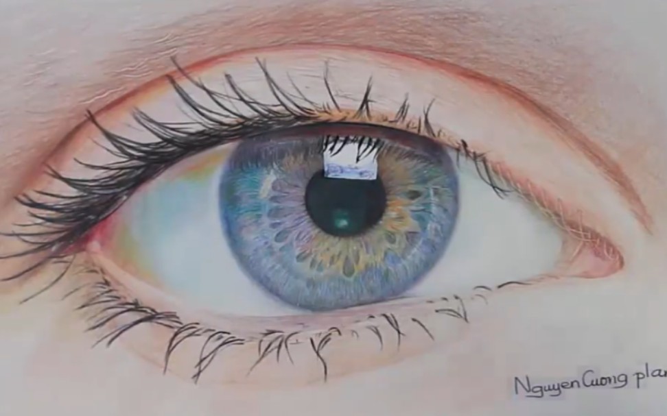 nguyencuong plan教你用彩色铅笔绘画逼真眼睛