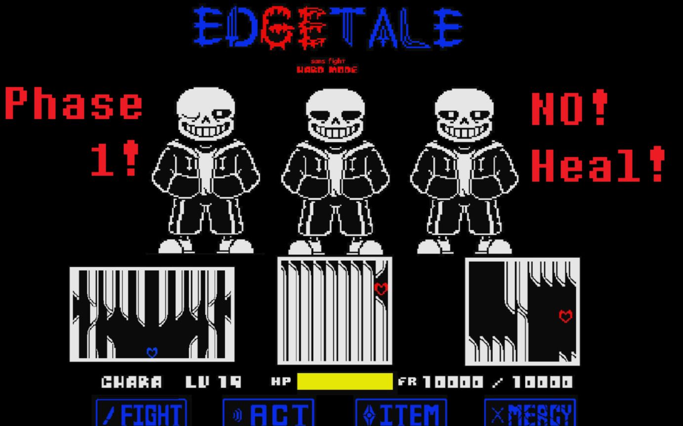 【冷秋】EDGETALE刀刃传说困难模式一阶段无药!!!哔哩哔哩bilibili