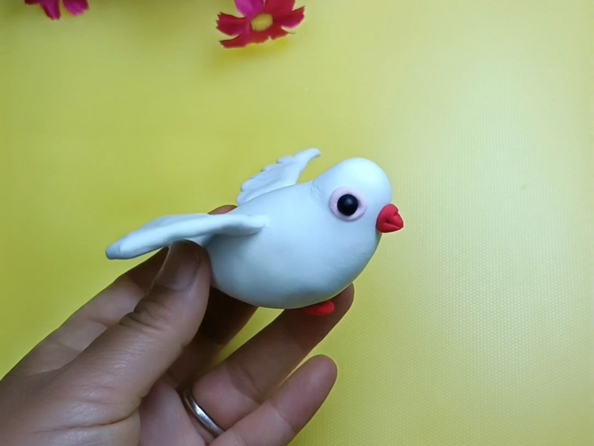 超轻粘土制作小白鸽