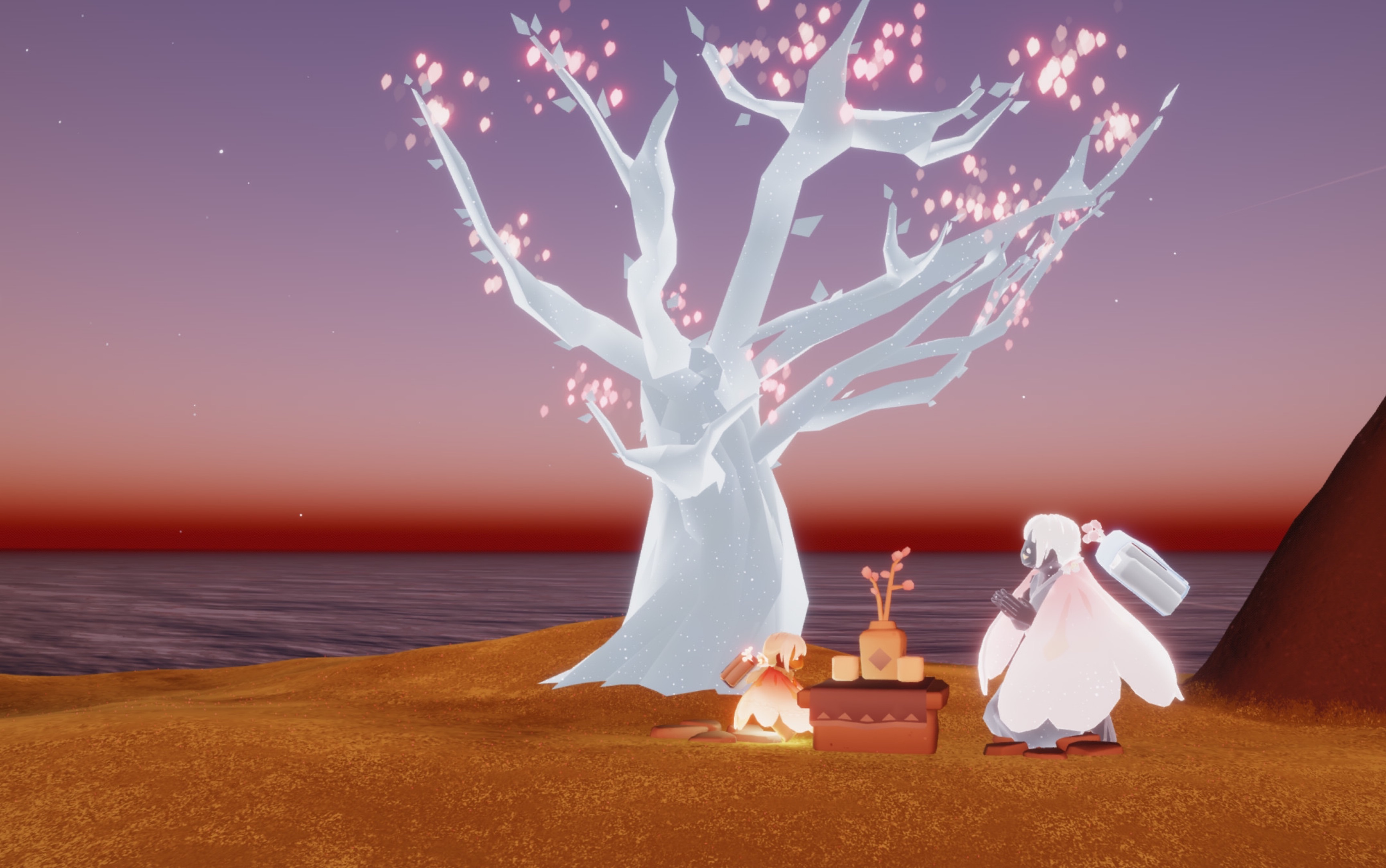 活动作品光遇日常白绒先祖乐谱雨林bgm