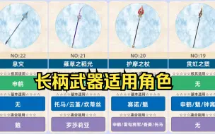 下载视频: 【原神】全长柄武器适用角色